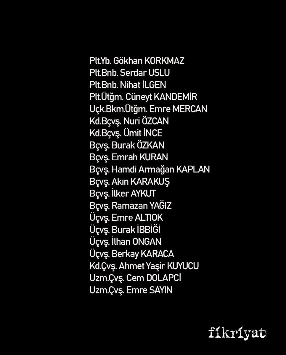 fikriyatcom's tweet image. #şehidinvartürkiye

Vatan size minnettar.
Milletimizin başı sağ olsun.