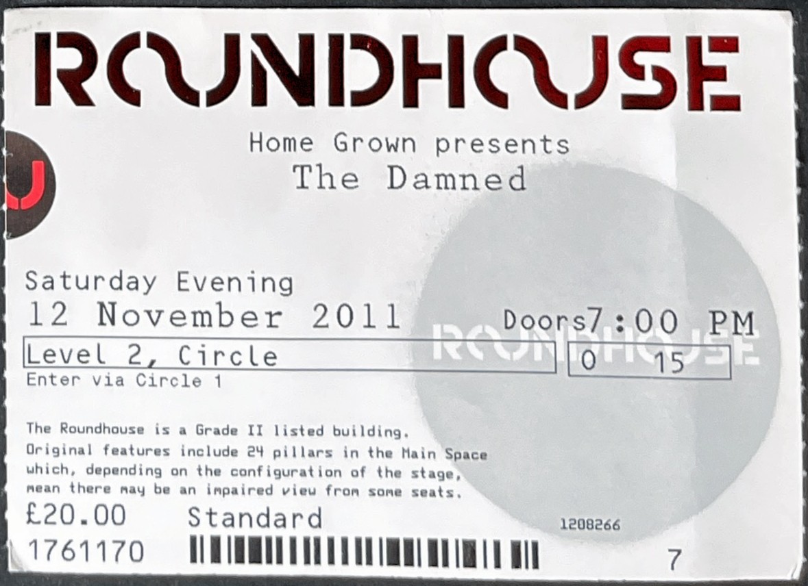 Spegazzinii's tweet image. #OTD @thedamned @damned_database @CaptainSensible #thedamned #theblackalbum @RoundhouseLDN @NewWaveAndPunk 

2011 - The Damned at The Roundhouse London performing Damned Damned Damned and The Black Album. What a marvellous treat!