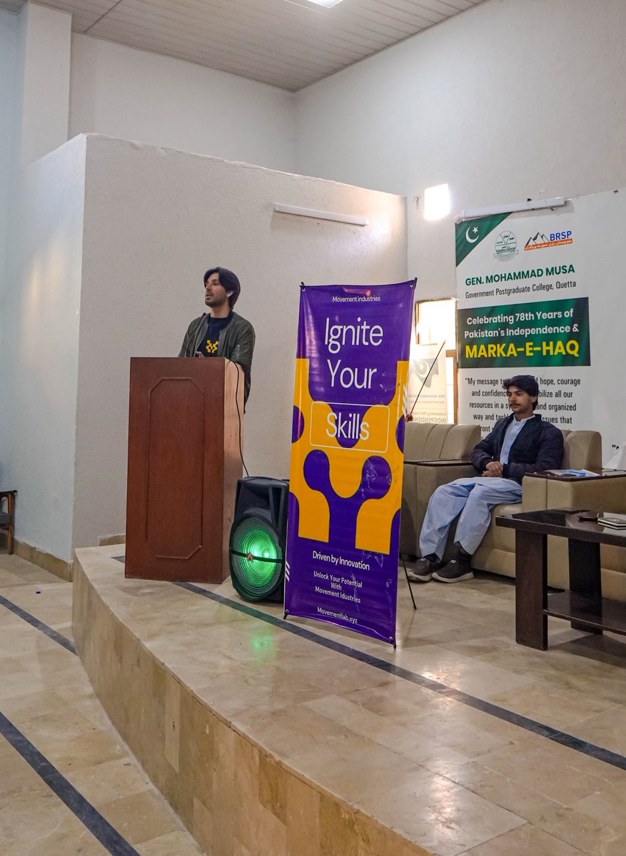 ikakar95's tweet image. On 11th November, we successfully conducted our @moveindustries Seminar at Musa College, Mariabad – Quetta, and the energy was absolutely electric! ⚡

With 230+ passionate students from computer science department and IT department attending, the response was beyond expectations…