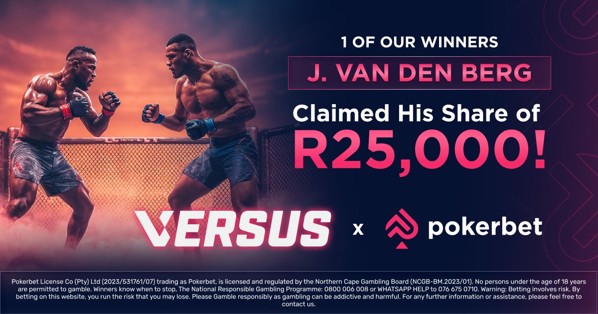 Congratulations to one of our lucky winners who nailed all 5 Main Card fight predictions at the recent Versus MMA event! 🔥