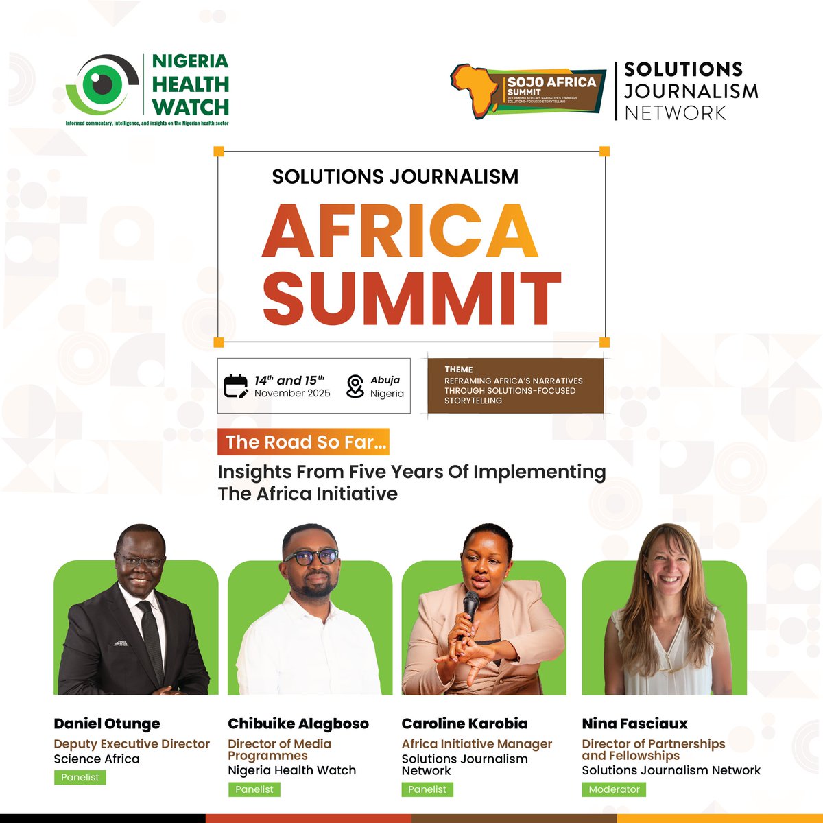 5 years. Countless stories. Real impact. 

At #SoJoAfricaSummit2025, “The Journey So Far” will explore how the SoJo Africa Initiative started, the wins, lessons, and what’s next. Stakeholders will share insights, experiences, and milestones from five years of the Solutions
