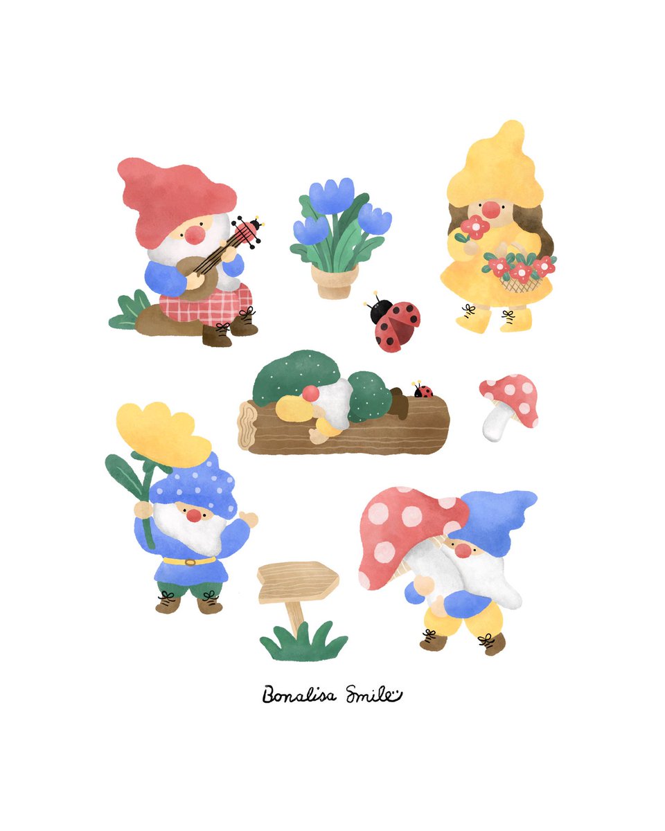 bonalisasmile's tweet photo. 🍄 วาดน้อง Gnomes ปุ๊กปิ๊ก

#illustration https://t.co/plVS1nJxnR