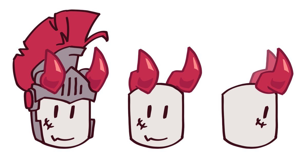 Drawing his horns in a way that his helmet is wearable