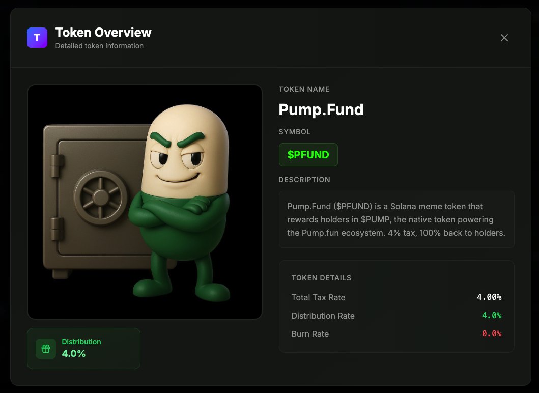 In the last week $PFUND has rewarded over $5,500 to holder in $PUMP

Check them out on - moneyglitch.fun/token/NSucXyPT…