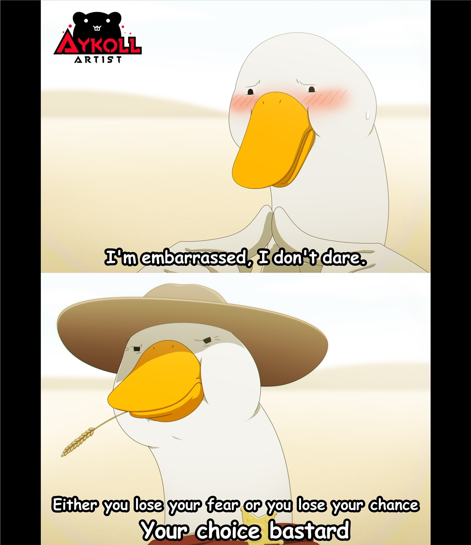 Either you lose your fear or you lose your chance 🤠