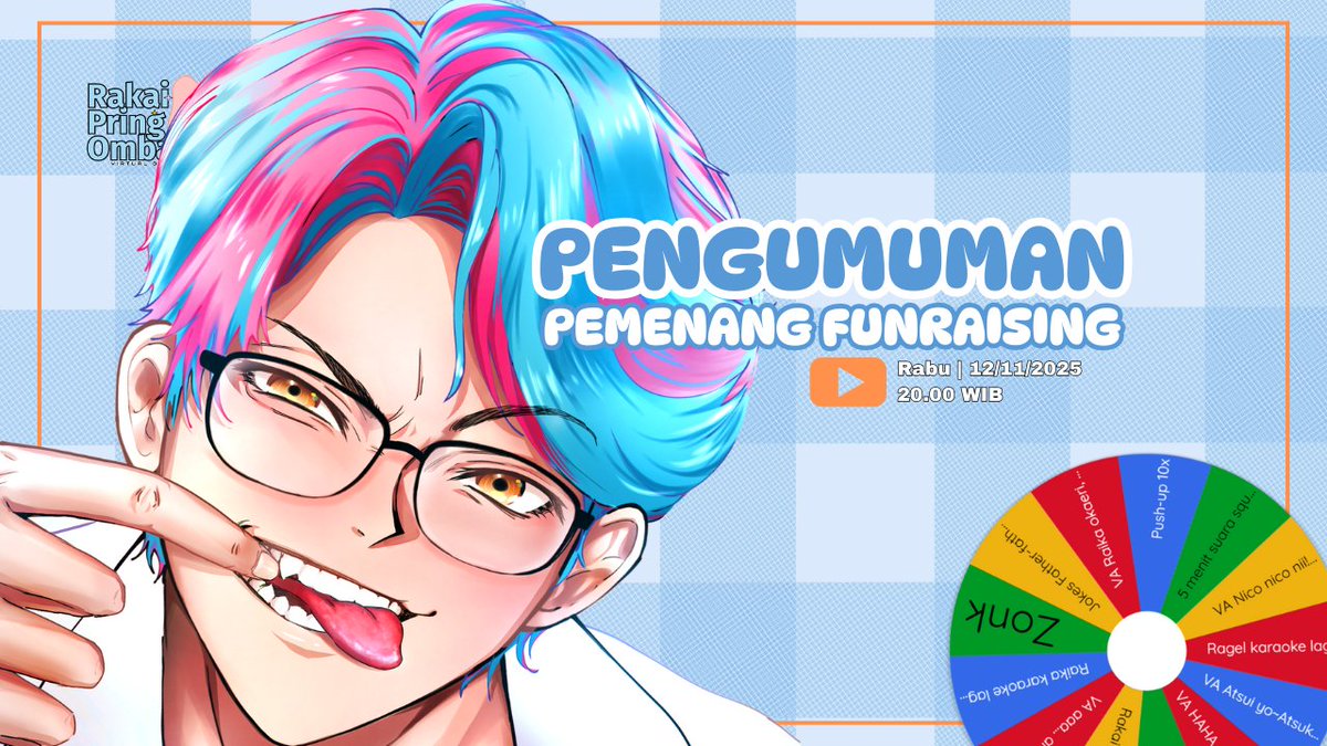 RakaiVDentist's tweet photo. Sore Gusy!
Siapakah 10 pemenang #Funraising Rakai Pring Ombang dari tanggal 26 Agustus - 11 November 2025? nanti malam saya umumkan! yuk ramaikan!
🗓️12/11/2025
🕗20.00 WIB
🏆https://t.co/Q2bwvZvoSu
#PringScreen https://t.co/CxgeNxoig5