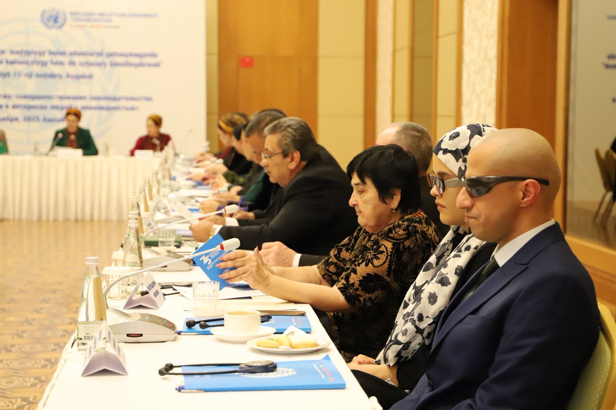 Building an inclusive future requires partnership!

At today’s “Inclusion through Partnership” roundtable, the UN reaffirmed its support to Turkmenistan in advancing disability rights, inclusive education &amp; equal opportunities for all. #LeaveNoOneBehind