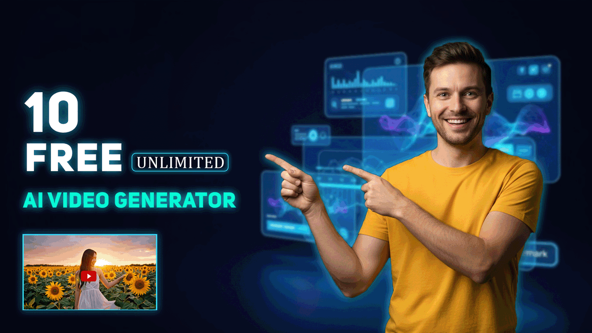the_learn_up's tweet photo. Top 10 FREE &amp; UNLIMITED AI Video Generator, Check it out Before 2026. Here is the Video: https://t.co/YQ6WG74DpK

#bestaivideogenerato #10aivideogenerator https://t.co/BStm4zIJgh