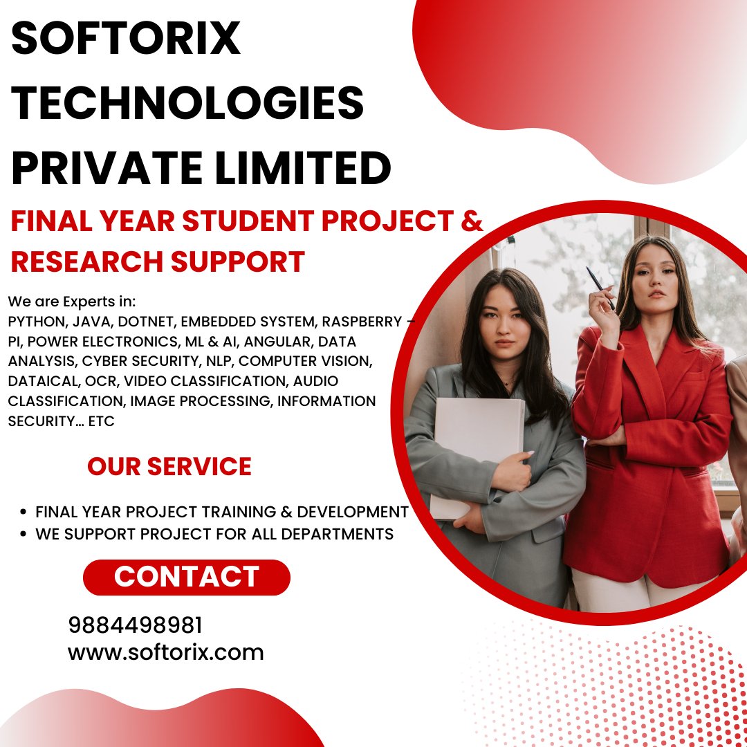 orixprojects's tweet photo. One-Stop Solution for All Degree Students (2025–2026)**
We provide **complete guidance and hands-on support** to help you plan, develop, and complete your final year project successfully — from idea to viva!
👨‍🎓 📱 Call/WhatsApp: +91 98844 98981

#FinalYearProject
#ProjectSupport https://t.co/7GrgeXQdFE