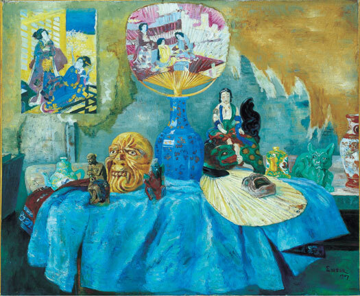 ArtistEnsor's tweet image. Still life with chinoiseries #artbots #ensor