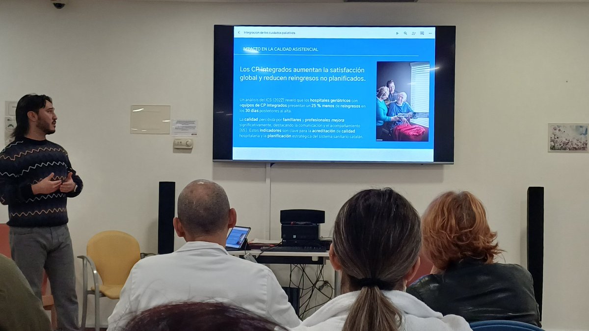 Avui a l'AI El Carme de <a href="/BSABadalona/">BSA</a> sessió clínica a càrrec Dr.Rodriguez "Integración de los Cuidados Paliativos en hospital geriatrico: evidencia, retos y oportunidades "👏👏👏🔝🔝