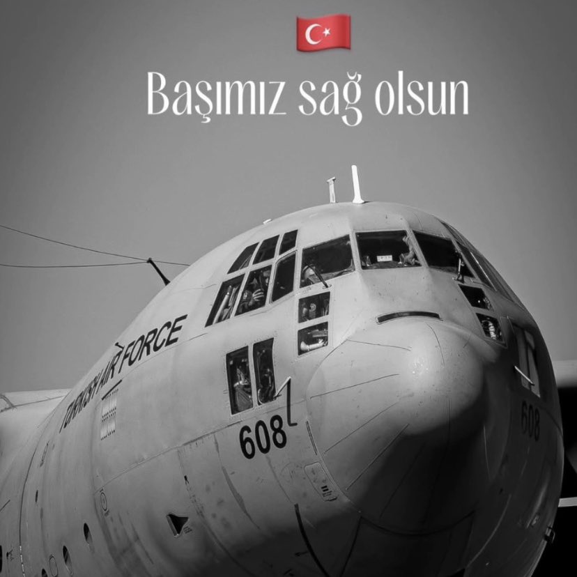 Askerî kargo uçağımızın görev esnasında düşmesi sonucu Şehit olan Kahraman Askerlerimize Allah’tan rahmet; kederli ailelerine ve Aziz Milletimize sabırlar diliyoruz. 🇹🇷

Başımız sağ olsun.