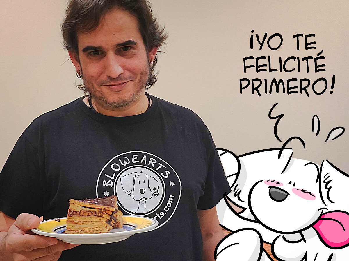 ¡Gracias a todos por las felicitaciones! ❤️❤️❤️ Os iré respondiendo uno a uno (empate) y recibiréis en breve en vuestro domicilio un cachito de tarta 🍰 🥰🥰🥰
 #AMi #ATu #Viejoven #Maduritos

#Blowearts #LicoElPerro #Humor #comics #Risa #Perro #Ilustracion #Dibujo