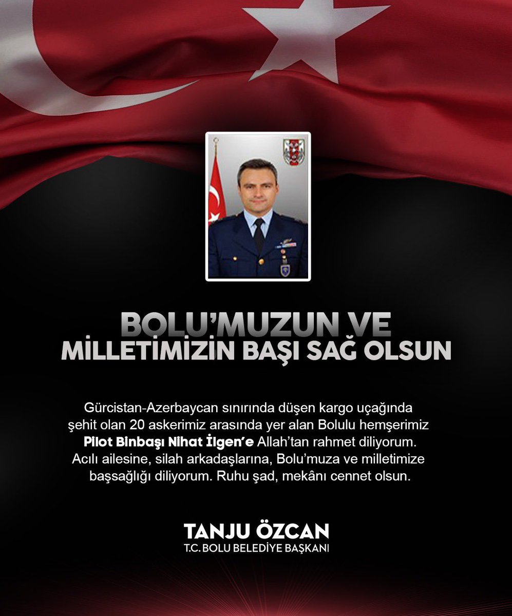 Bolu’muzun ve milletimizin başı sağ olsun🇹🇷🇹🇷🇹🇷