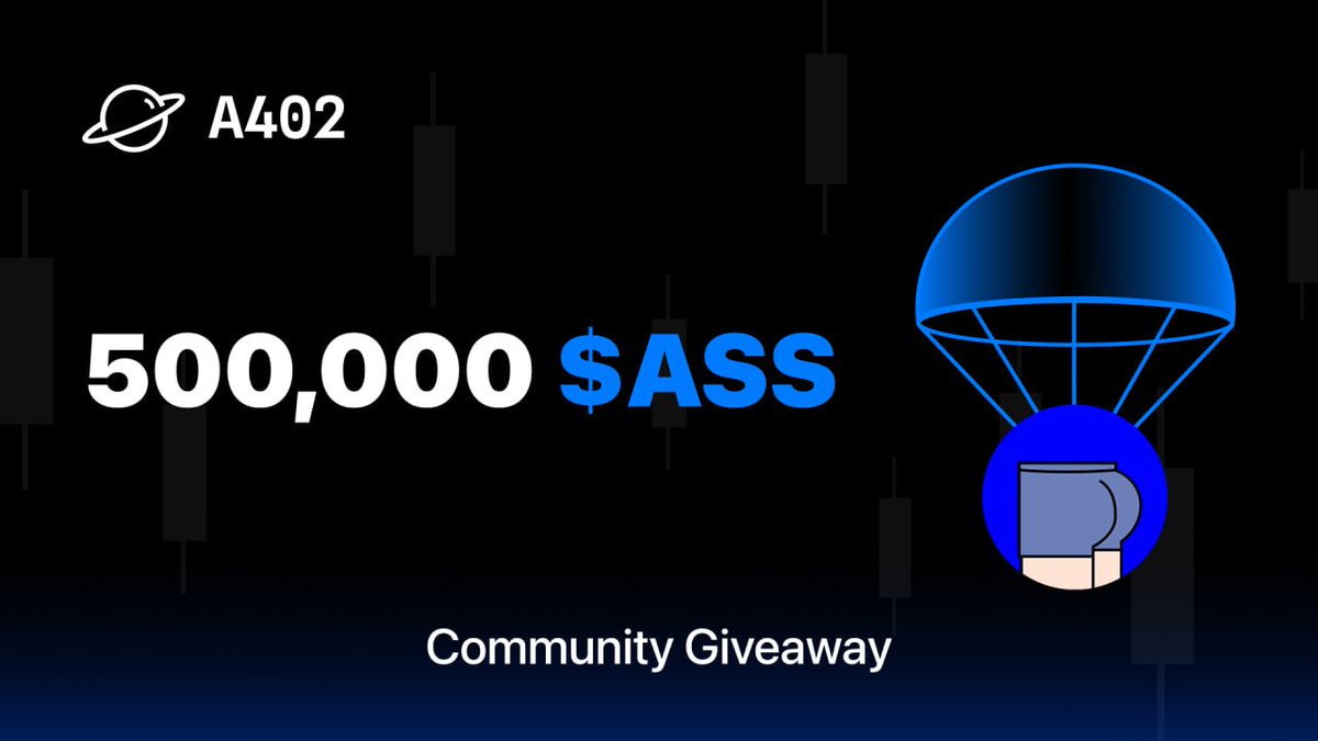 a402official's tweet image. 🎉 500,000 $ASS Giveaway Alert!
To support our ecosystem and reward the community, A402 has minted 500,000 $ASS tokens — and we&apos;re giving them ALL away!

Official Wallet: 0xb8cbb4f3b0a55ab46b94b04b00ec75becd59e187

How to Enter:
1. Follow @a402official
2. Like &amp;amp; Retweet this post…