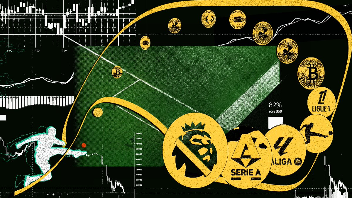 investigate_eu's tweet photo. Revealed: Fans at risk as crypto and trading sponsors flood European football. 
Unregulated firms &amp; operators flagged by authorities for posing risks to consumers are among dozens of cryptocurrency and trading sponsors now present across European football. https://t.co/NxiDZqw09b https://t.co/U4Y9S4EzAd