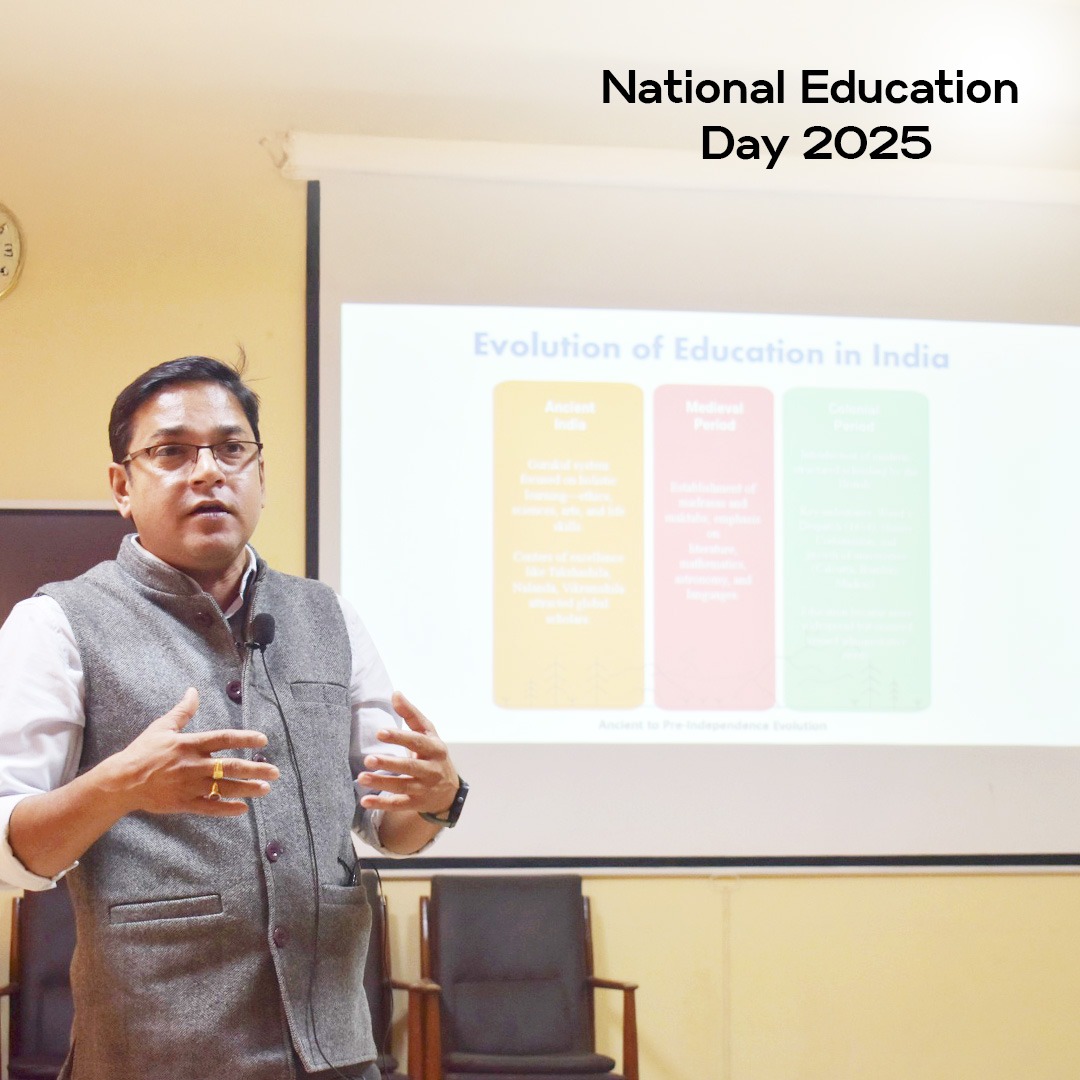 BITMesra_Ranchi's tweet photo. IIC– #BITMesra proudly celebrated #NationalEducationDay 2025 on November 11.
Dr. Sukalyan Chakraborty enlightened the audience with insights on the evolution of education, while Dr. Richa Pandey emphasized the importance of learning as a lifelong process. https://t.co/zLMBJy5Unl