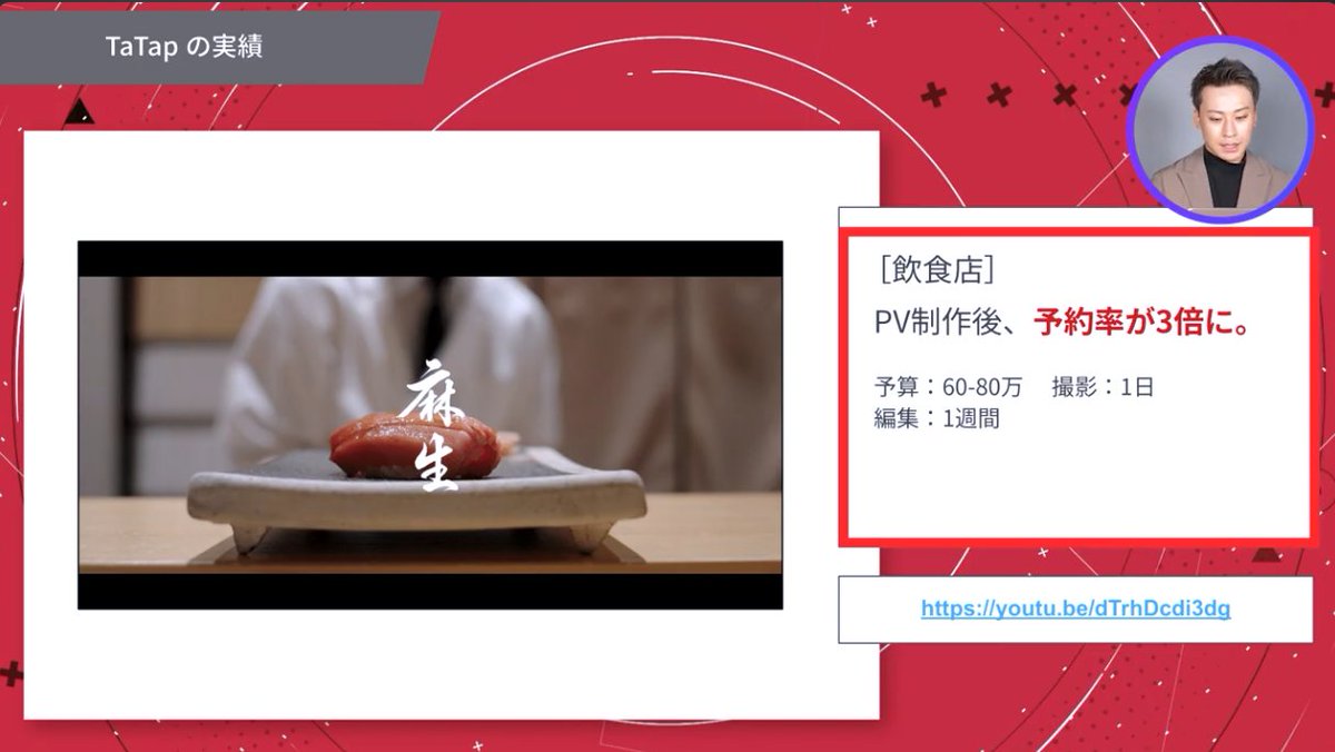tatap_official's tweet image. 【企業PV×SNS運用 飲食店の予約率が3倍に!?】

￣￣￣￣￣￣￣￣￣￣￣￣￣￣
企業・採用・サービスPVを「撮って終わり」にせずSNS運用で成果最大化。

TaTapでは制作×運用を連携し、実際に成果を出す企業事例も続々。

詳しくは最新動画でご紹介中👇
youtu.be/xbdo_1a_TCk