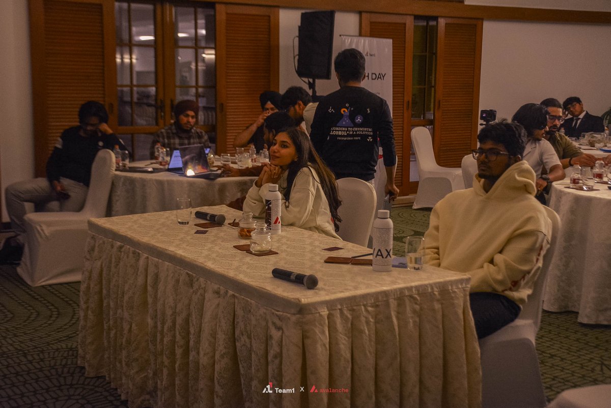 0xMaxFi's tweet photo. Then came pitch day in Goa. Palm trees, nerves, and that surreal moment of standing on stage, sharing how far our little hackathon idea from Bangalore had come. Seeing it all come together made every sleepless night completely worth it. https://t.co/TuUwM7WYka