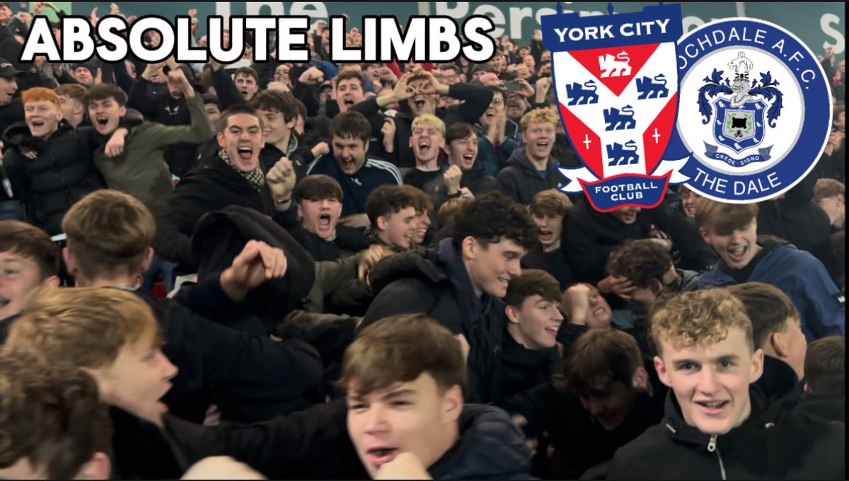 New Video🚨

Great result for <a href="/YorkCityFC/">York City FC</a> with a great atmosphere and fantastic limbs!

Rochdale played well at the start of the game

Video⬇️

youtu.be/LYdGsYBPFM0?si…

#ycfc #RAFC 

<a href="/SthStndMstermen/">South Stand Minstermen</a> <a href="/CliffeMM/">Cliffe Minstermen</a> <a href="/MickCordukes/">Mick Cordukes</a> <a href="/TwoTills81/">Andrew Parkes</a> <a href="/LukeWalshFCHT/">Luke Walsh Football Podcast</a> <a href="/ycfcst/">York City FC Supporters’ Trust</a>