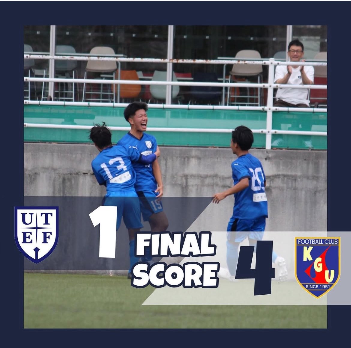 fuesoccer's tweet photo. 九州大学サッカーリーグ第13節
10/11 vs 熊本学園大学
福岡教育大学　1（1-1） 4 熊本学園大学 https://t.co/H4UMg9nGjy