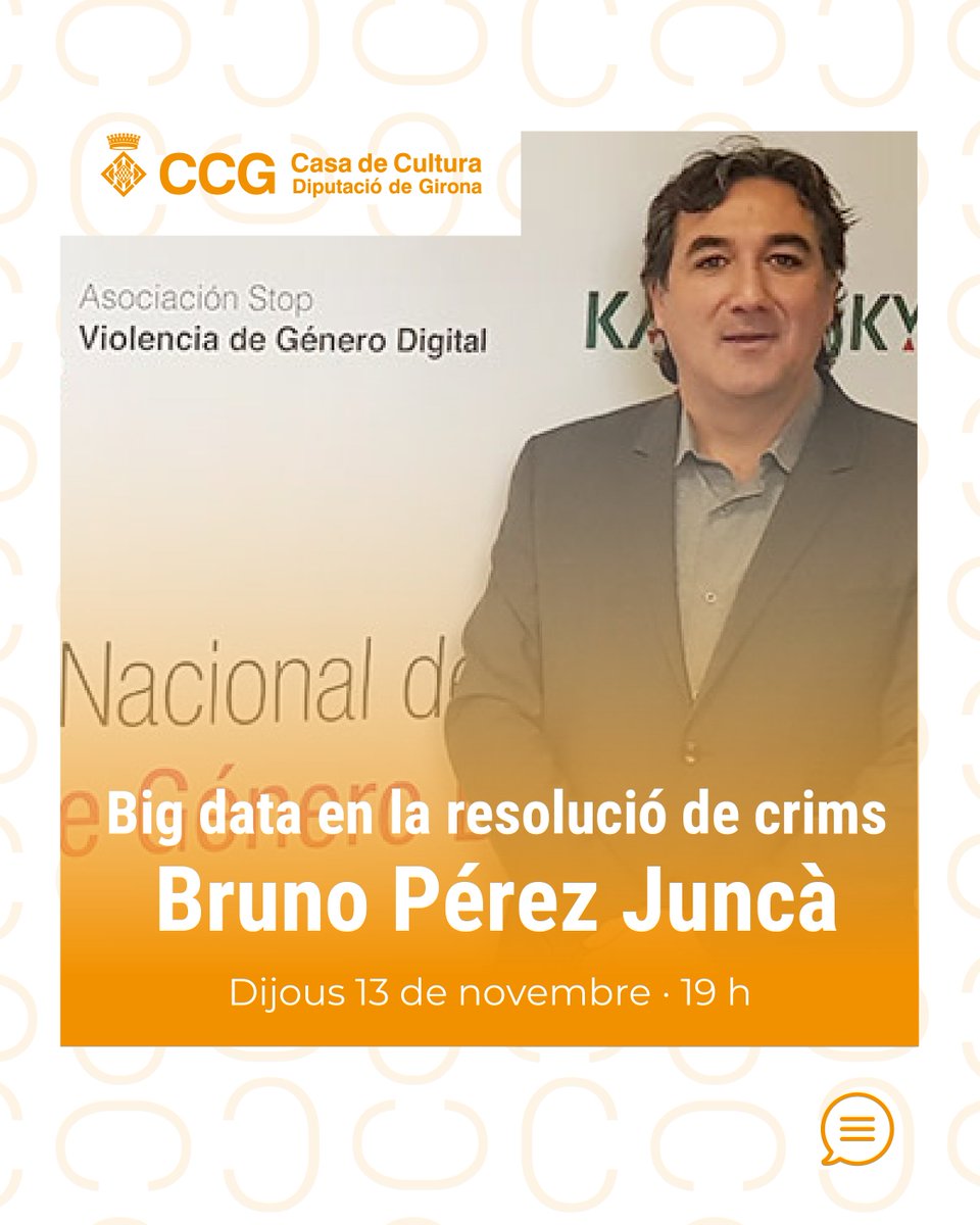 💻Demà <a href="/BrunoPerezJunca/">Bruno Perez Junca</a> explicarà on van a parar les nostres dades, què se'n fa i com aquestes ens ajuden a resoldre crims. S'analitzaran casos actuals i reals sobre la privacitat i es sensibilitza l'audiència de la importància d'activar mesures per protegir la nostra privacitat.