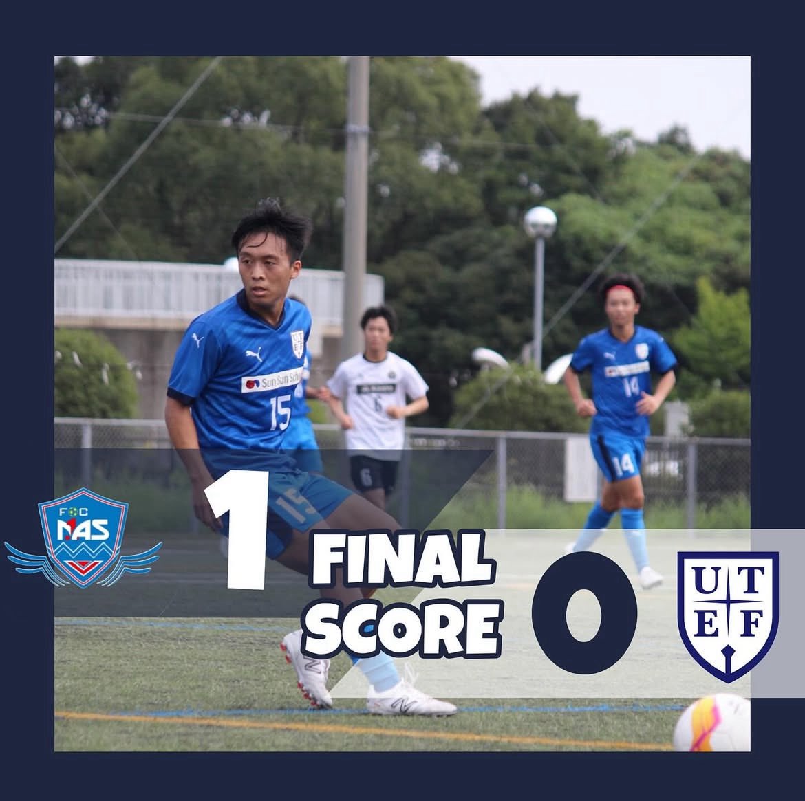 fuesoccer's tweet photo. 九州大学サッカーリーグ第15節
10/19  vs長崎総合科学大学
長崎総合科学大学　1（1-0） 0 福岡教育大学 https://t.co/lwwYIb6ffo