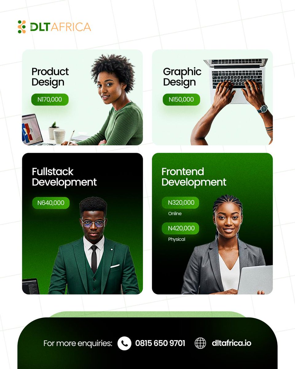 dlt_africa's tweet image. Dreams don’t build themselves; people do.

If you’ve ever thought, “Maybe I could do that too,” this is your moment.

At @dlt_africa, we help you move from beginner to builder.

- Learn Fullstack, Frontend, Design &amp;amp; Blockchain
- Get mentors. Build projects.
-  Earn as you refer…