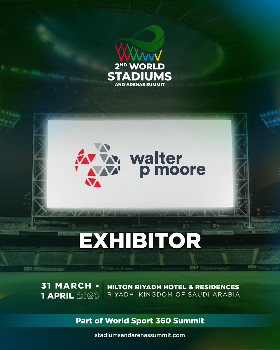 wsasummit's tweet image. @WalterPMooreEng  join #WSAS2026 as an Exhibitor,
engineering stadiums that inspire and endure. 

#StructuralEngineering #StadiumDesign
