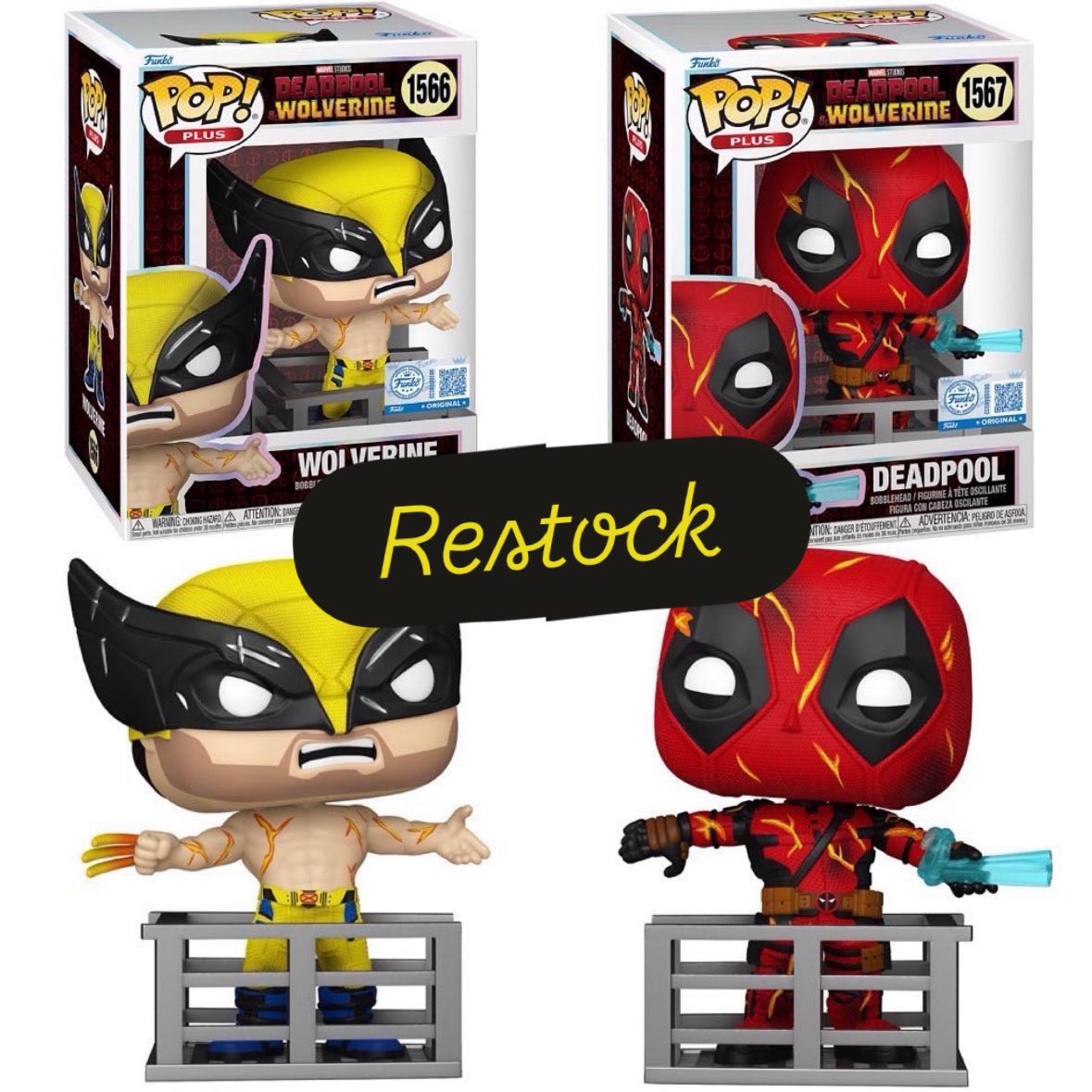 FunkoPOPsNews's tweet image. Restock! Deadpool &amp;amp; Wolverine exclusive finale Funko POPs! Head to the links below now ~

   Deadpool ~ fnkpp.com/Dead
   Wolverine ~ fnkpp.com/Wolv

#Ad #DeadpoolAndWolverine #FPN #FunkoPOPNews #Funko #FunkoPOP
