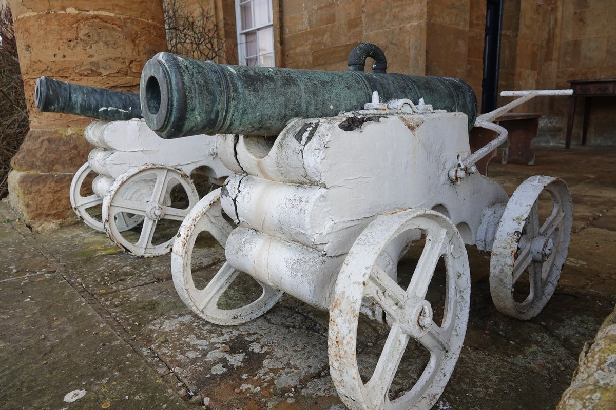 I was recently told by a naval historian that these canons were most likely used for "clearing the deck" in close combat ship to ship fully loaded with devastating scatter shot.
Conservation@althorp.com #Spencerestates