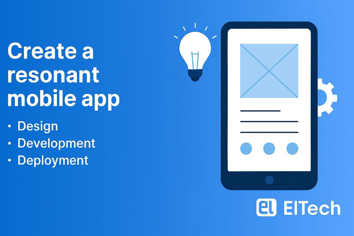 The_ElTech's tweet image. Create a mobile app that resonates with your audience. ElTech&apos;s app development services cover design, development, and deployment. Let&apos;s build your app today! 
#ElTech
#AppDevelopment 
#MobileSolutions