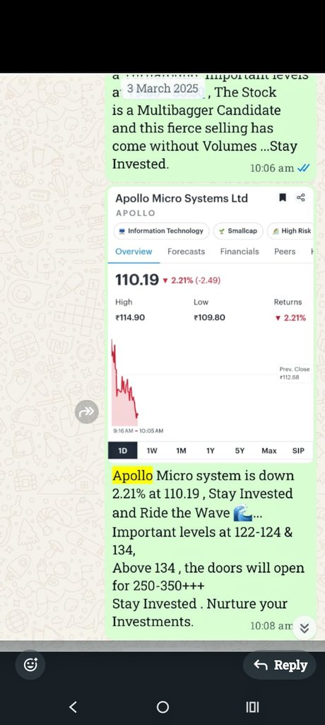 Vivanta108's tweet photo. #apollomicro was recommended at 115-120 Levels and we Booked near 330 . #stocks  #multibagger #progressive #investments #vivanta #apollomicro https://t.co/q4u7T57Wdh