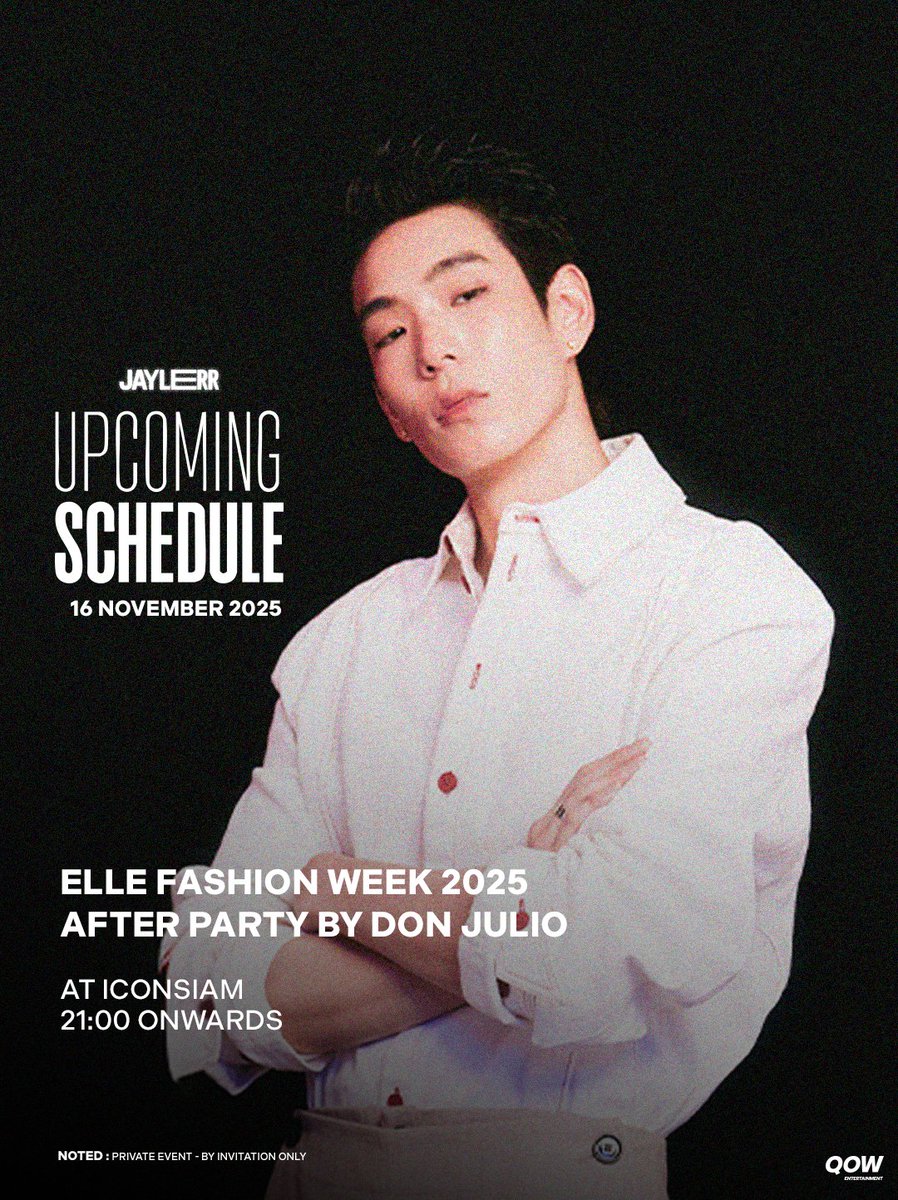 [JAYLERR]
UPDATE SCHEDULE
—
16 NOVEMBER 2025
—
#QOW_Ent #JAYLERR