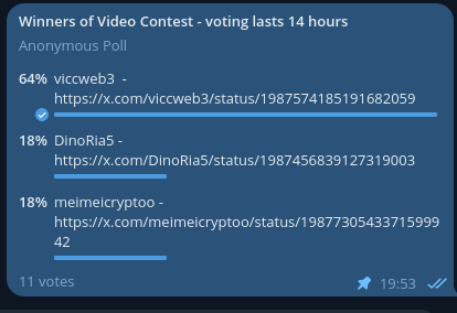 concorde81's tweet image. Video contest ended.
Winners : 1.@viccweb3 1 sol 2/3 @DinoRia5 and @meimeicryptoo (they will split. 0.65 sol each)
See you next time. Congrats!
Prizes distributed.