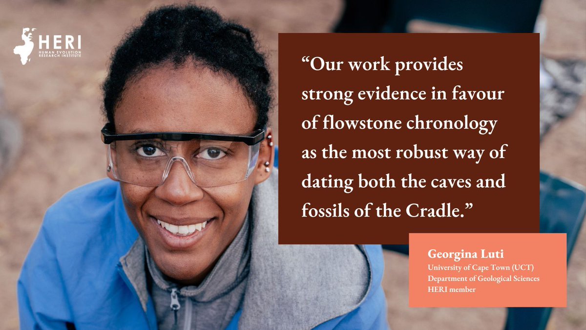 Flowstones from the Cradle of Humankind in #SouthAfrica reveal no evidence of intrusion. 

New work, led by HERI’s Georgina Luti, counters arguments that the flowstones are uniform &amp; intrusive, adding support for their role in dating fossils. 

🔗heriuct.co.za/news-content/n…