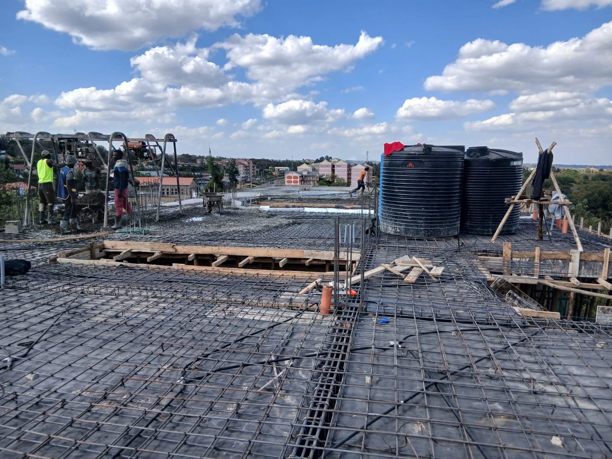 Slab steelworks ongoing for a 5-storey residential building in Nairobi,now on the 3rd floor💪🏗️
📞0790959555
We’re fast, efficient, and committed to quality.
#JengaNasi #BuildWithUs #KentallBuilders #ConstructionKenya #NairobiProjects #QualityConstruction #AffordableBuilding