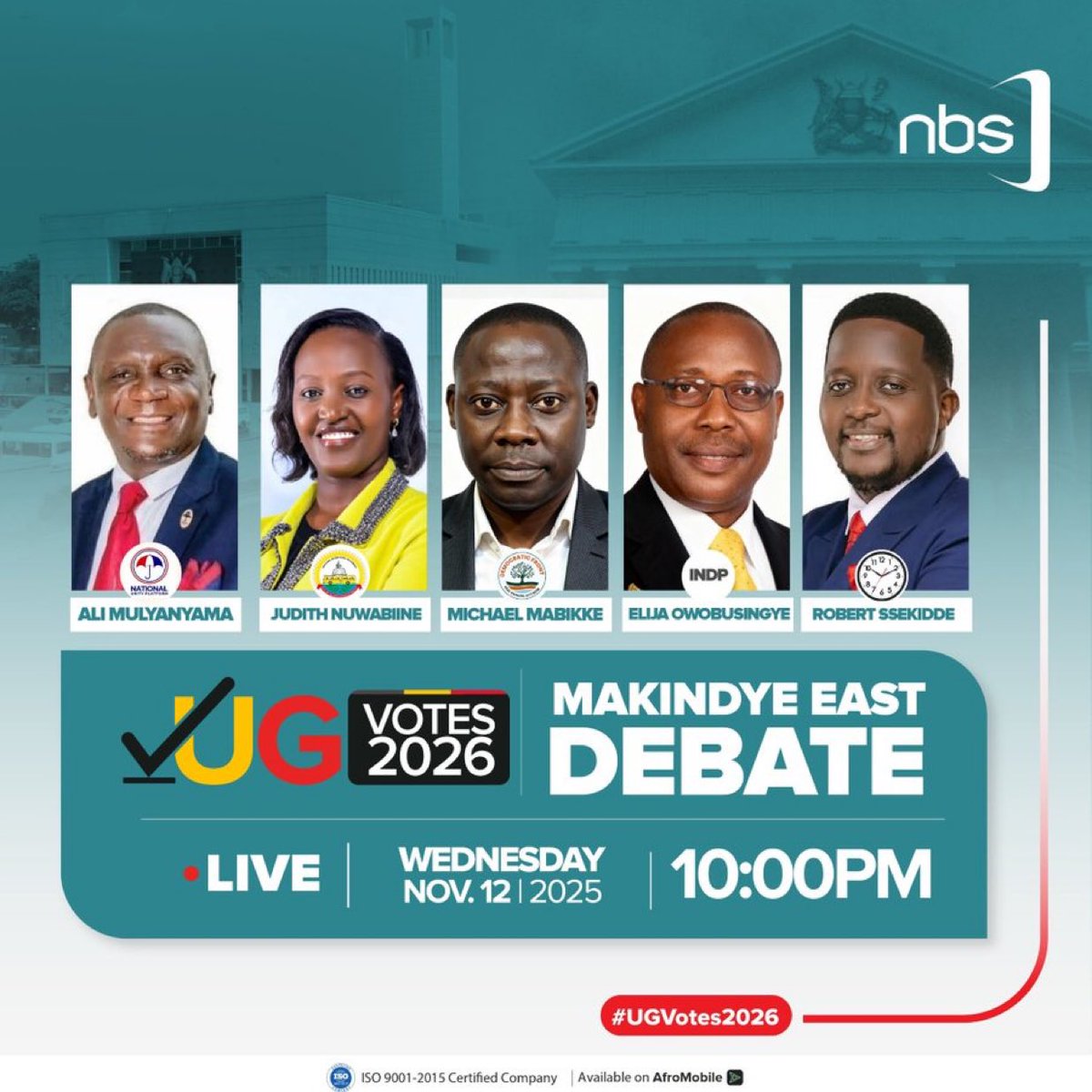 Tonight | 10 PM. #UgVotes2026 | Makindye East.
