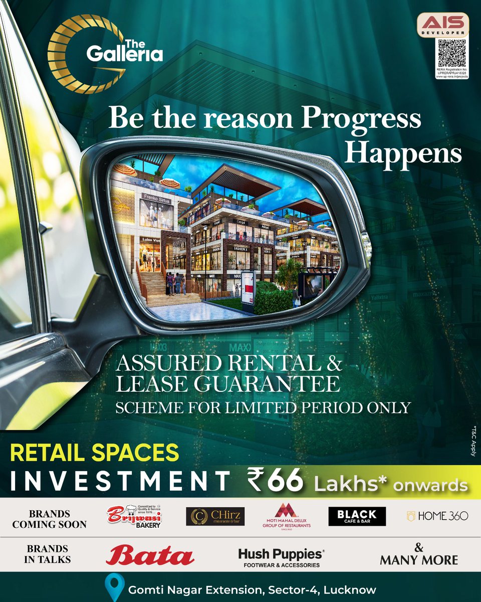 ais_developer's tweet image. 🏢 Buy Retail Shop, Food Court &amp;amp; Showroom Space
✔️Suitable for Any Business | High Footfall | Prime Location
📍 Near Janeshwar Mishra Park | 20 Min Hazratganj &amp;amp; Charbagh
📞Shop booking: 9305202010

aisdeveloper.com
#aisdeveloper #businessowner