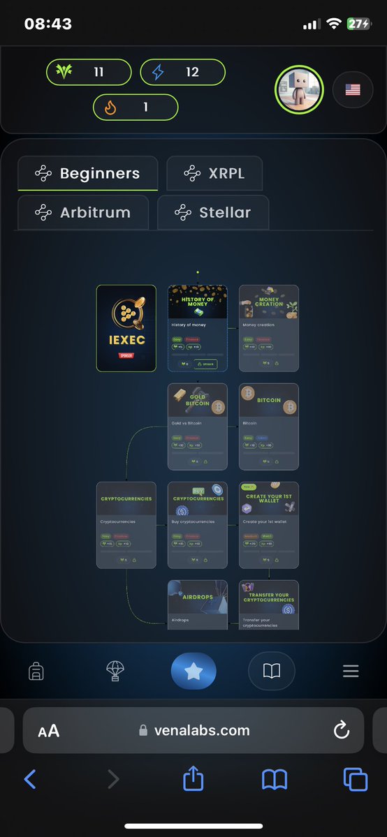 elk_web3's tweet image. Hey guys, @VenaLabs pays me to learn web3. It’s not just a course, but a reward driven experience.

✅You can dive into expert farming routines &amp;amp; compete in leaderboard

✅10% off with my link &amp;amp; a  3 months free after completing the OKX quest

Join here 👉venalabs.com/v2?code=WUXIXP…