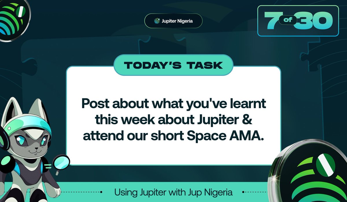 Day 7 : Evaluation day 

Post about what you've learnt this week &amp; attend a short Space AMA coming up soon.

Date of AMA will be communicated