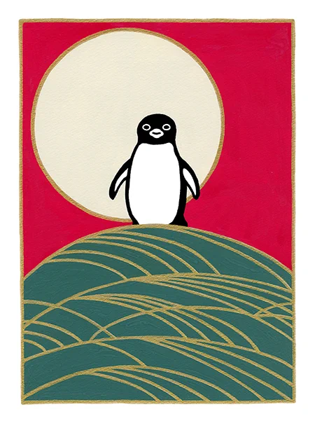 さかざきちはる　ペンギン版画　フルーツ【最終値下げ】 Reposts by 【公式】初開催㊗️横浜髙島屋 坂崎千春 版画展『港の
