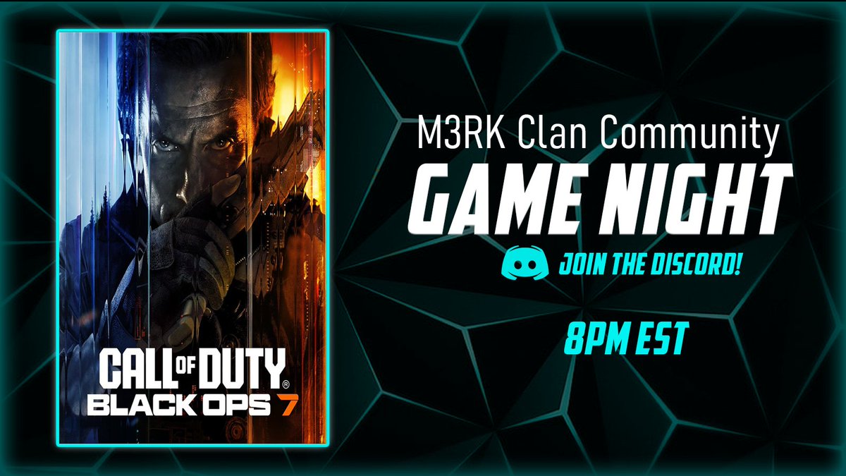 Join us on the 22nd for Cod Night! Be sure to check out M3RKclan.com for the Discord! #morethangaming #m3rkstrong