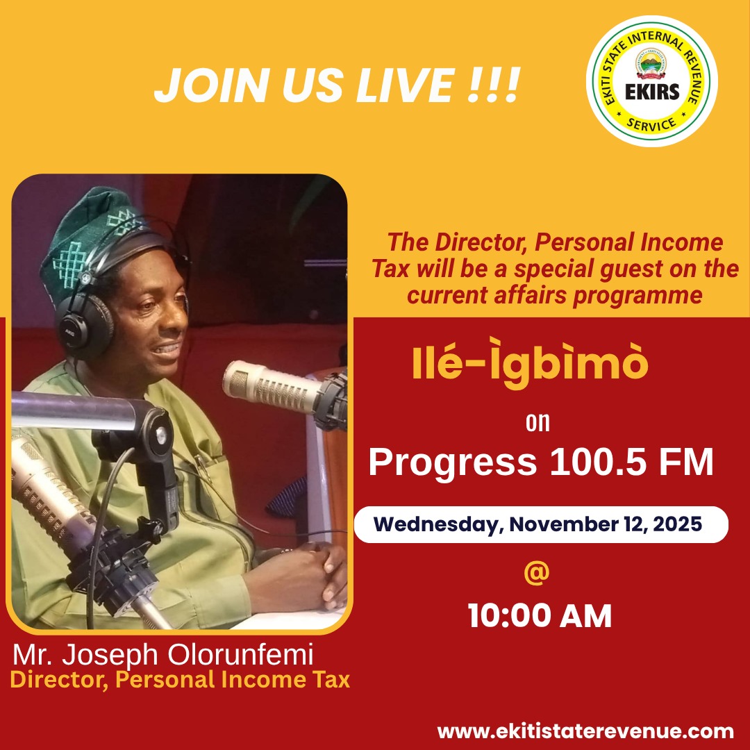 ekitirevenue's tweet photo. #JoinUsLive
#EKIRS
#ItsToday https://t.co/G1McOV9FjP