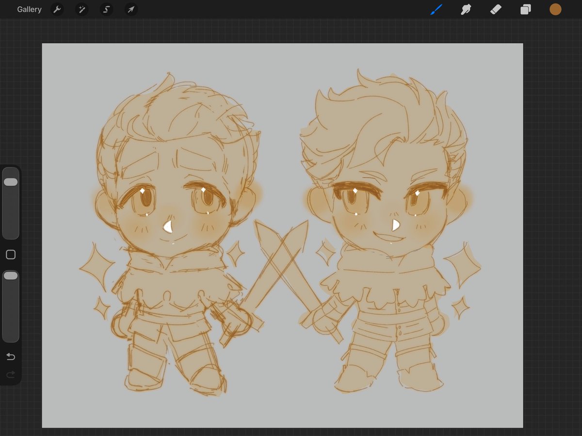 Shannanigansart's tweet image. Hansry chibi wip before bed &amp;gt;:3c I had a dream months ago that I made matching Hans and Henry kisscut sticker sheets and it’s plagued my thoughts ever since