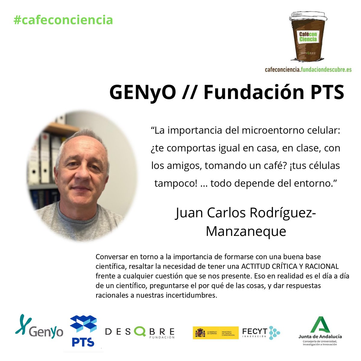 ¡Seguimos con las actividades relacionadas con la #SemanadelaCiencia2025! 👨‍🔬

Hoy tenemos 2 #cafeconciencia en la <a href="/FundacionPTS/">Fundación PTS (Parque Tecnológico de la Salud)</a>  con los alumnos de 2º de bachillerato del CES Cristo Rey - Fundación Educativa José Gras. 👩‍🎓👨‍🎓