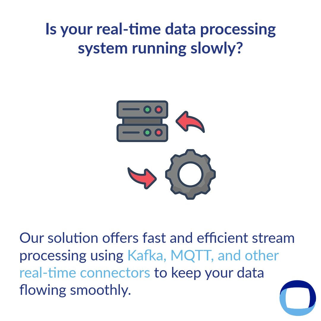 Multiconceptind's tweet photo. Is your real-time data processing system running slowly?
 Our solution offers fast and efficient stream processing using Kafka, MQTT, and other real-time connectors to keep your data flowing smoothly. https://t.co/SJ2cQEcrx3