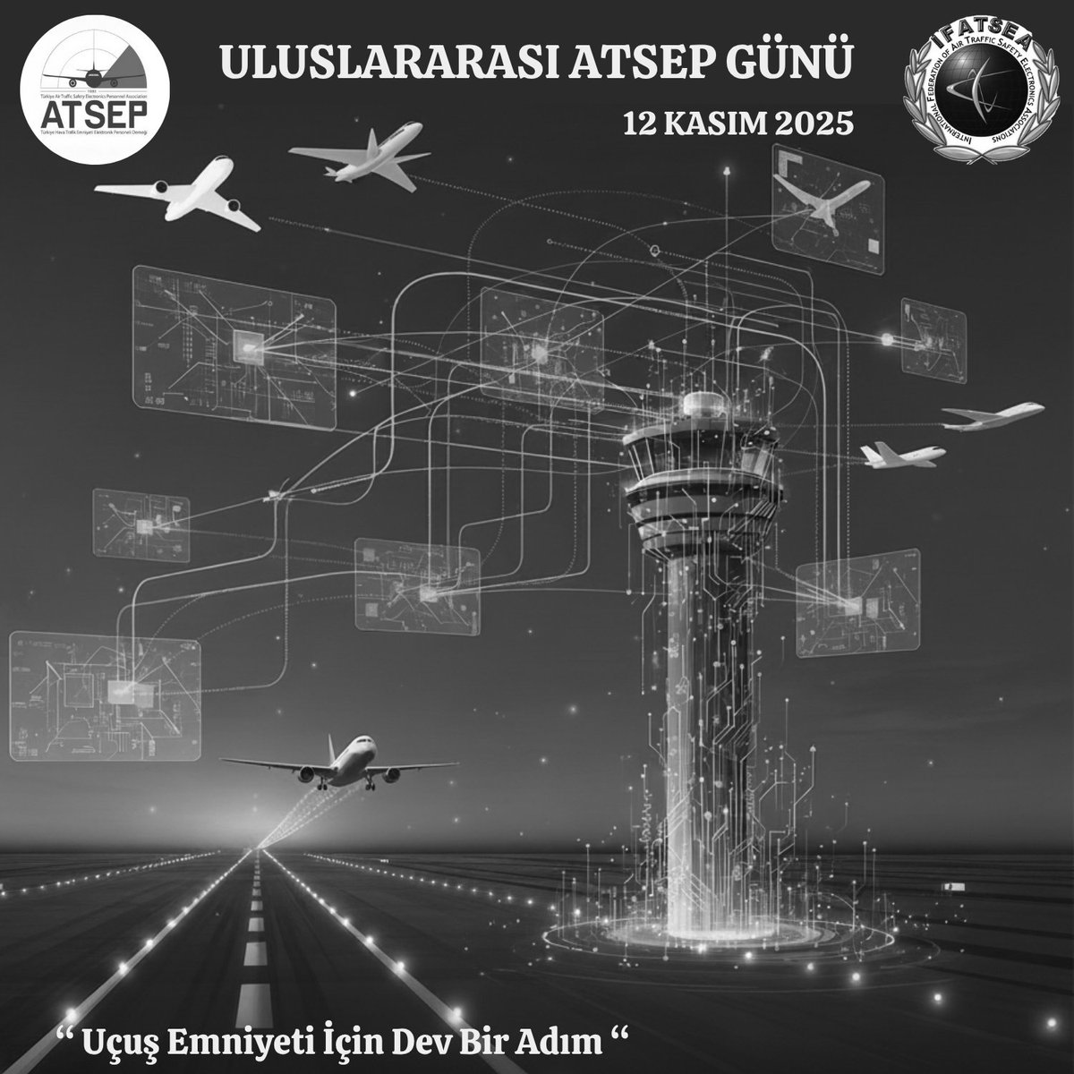 Bugün, 12 Kasım ATSEP Günümüz. Hava seyrüsefer emniyeti için emek veren tüm meslektaşlarımızı saygıyla selamlıyor, şehitlerimizi bir kez daha rahmetle yâd ediyoruz.🇹🇷
#DünyaAtsepGünü