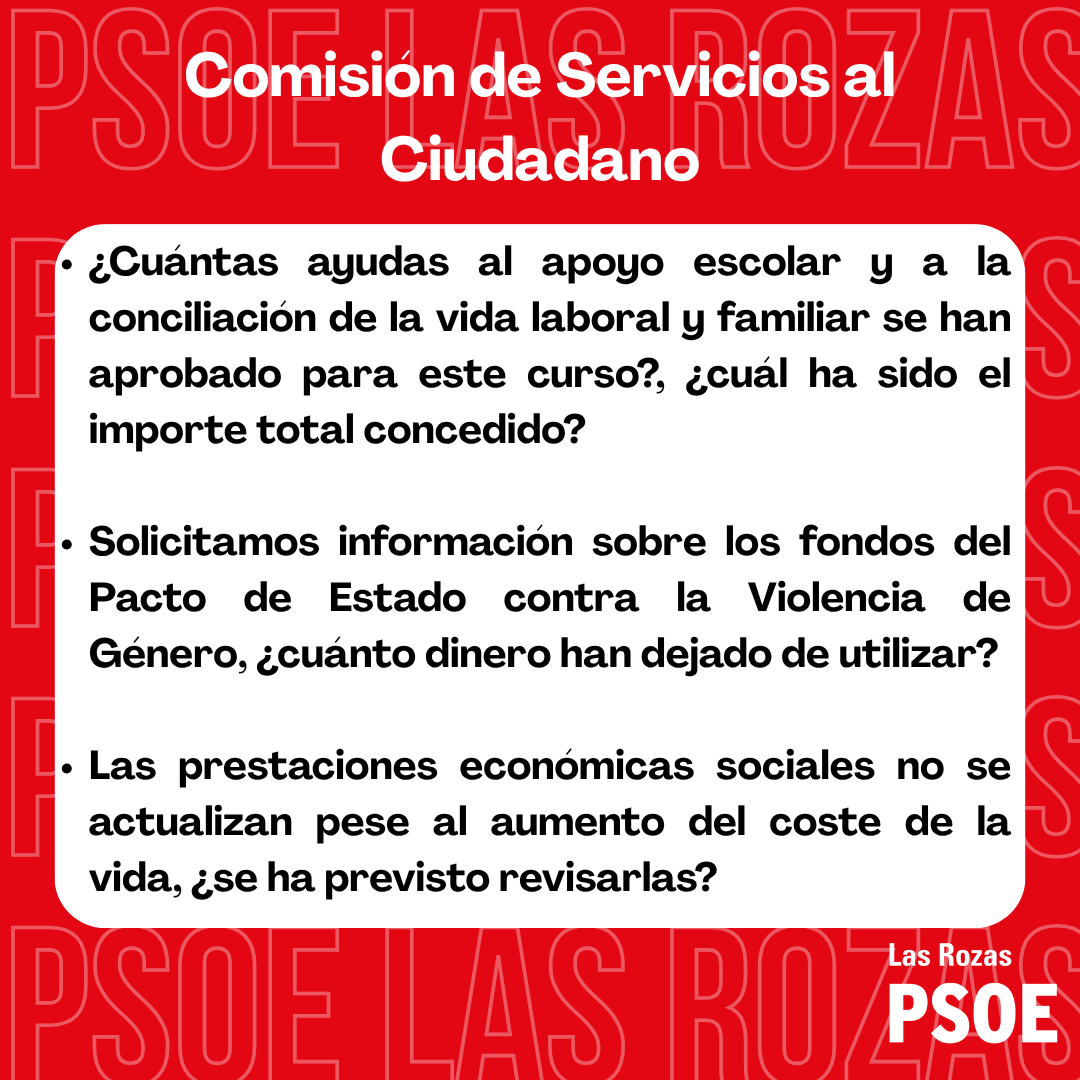 PSOE_LasRozas's tweet image. 🔴 Comisión de Servicios al Ciudadano