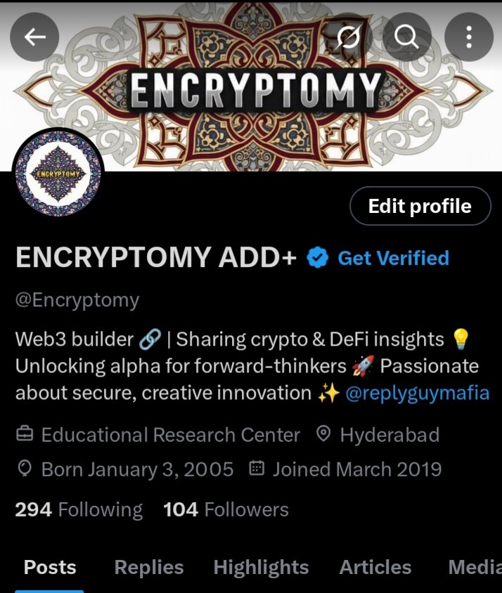 Encryptomy's tweet photo. Hey everyone! We just crossed 100 followers — I’m so grateful to each and every one of you for the support and good vibes. This is just the beginning, and I can’t wait to share more with you all. Thanks a lot! 🙌✨ #RoadToMore #ThankYou https://t.co/j6LTJKLpHY